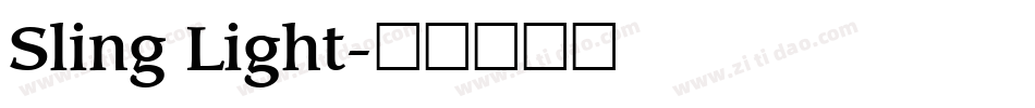 Sling Light字体转换
